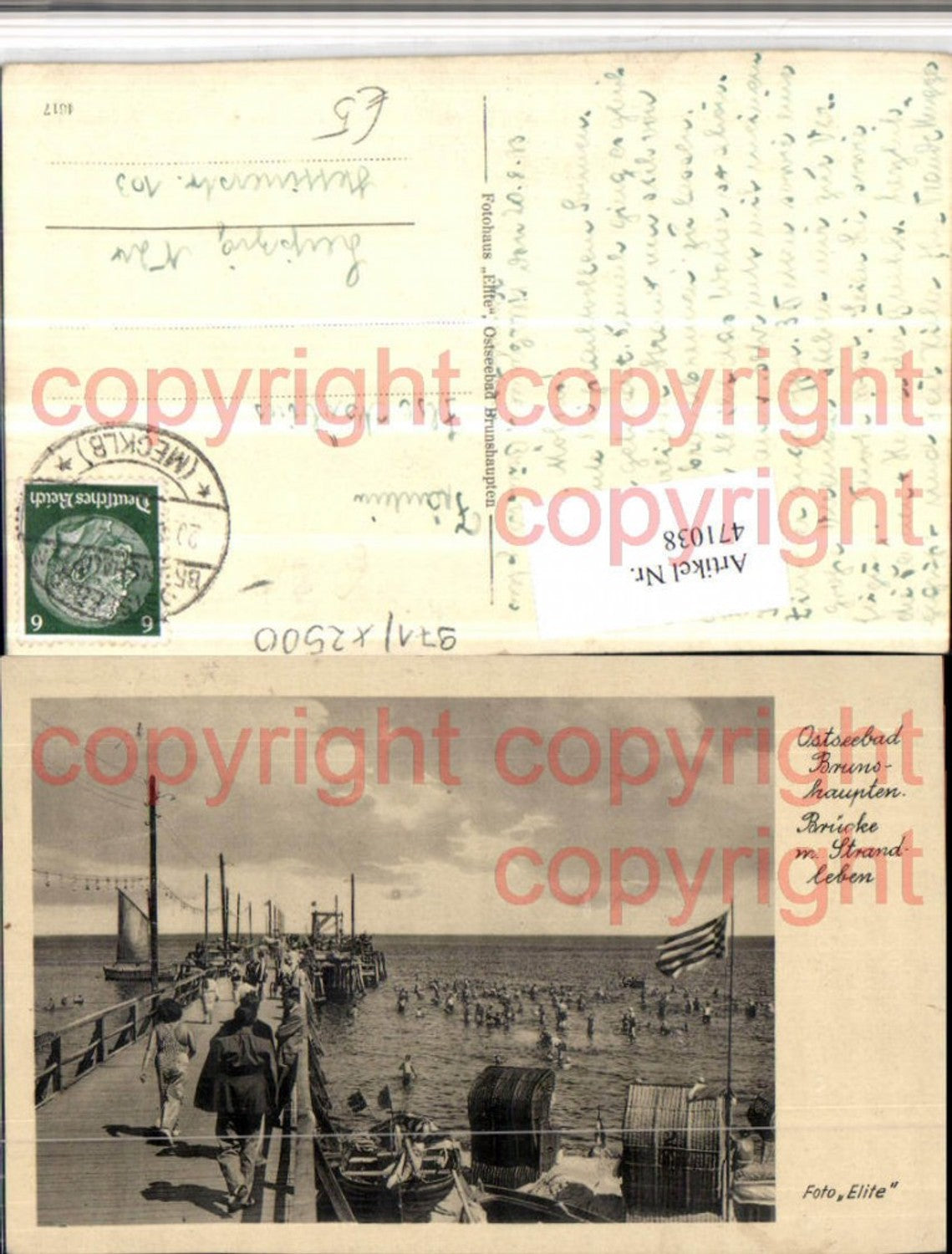 471038,Ostseebad Brunshaupten b. Kühlungsborn Brücke Strandleben