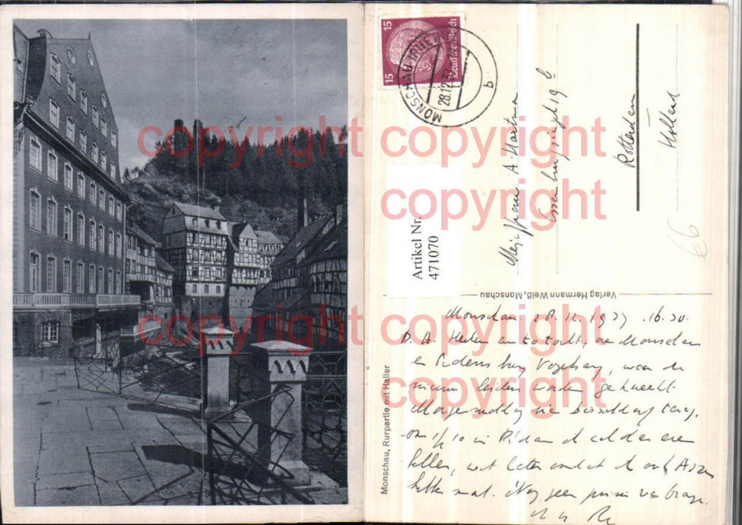 471070,Monschau in d. Eifel Rurpartie m. Haller Motiv