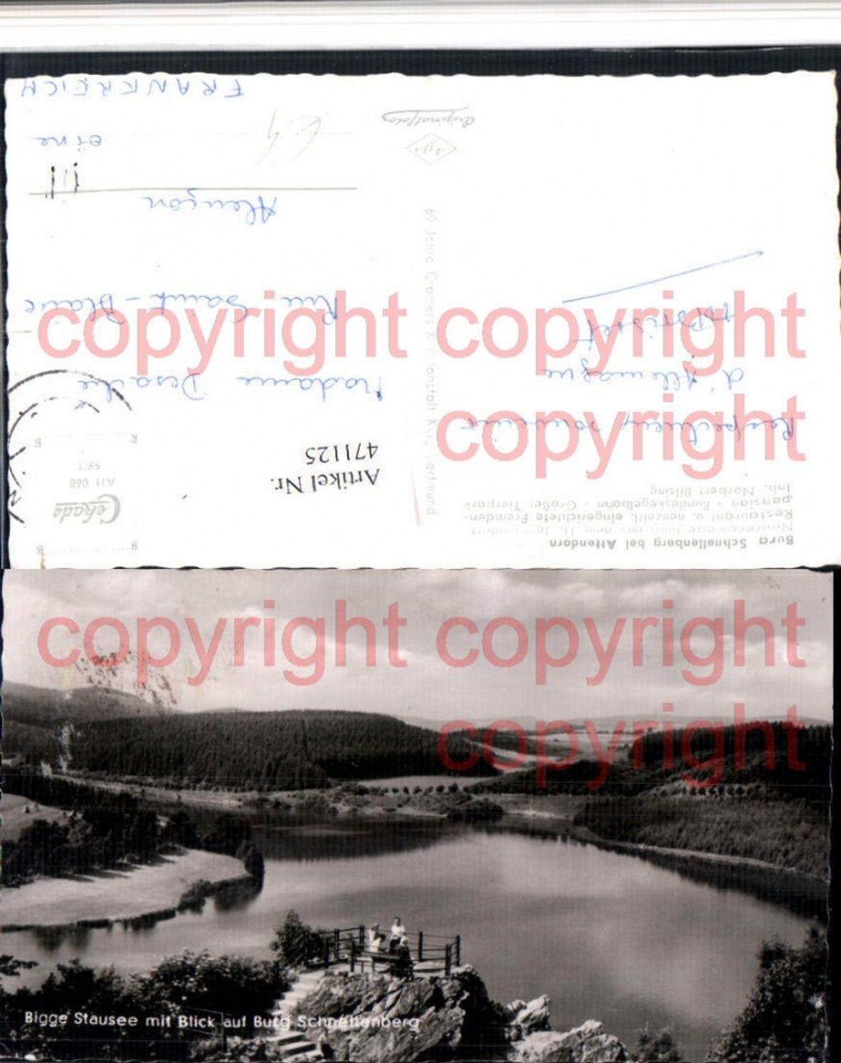 471125,Bigge Stausee m. Blick auf Burg Schnellenberg b. Attendorn