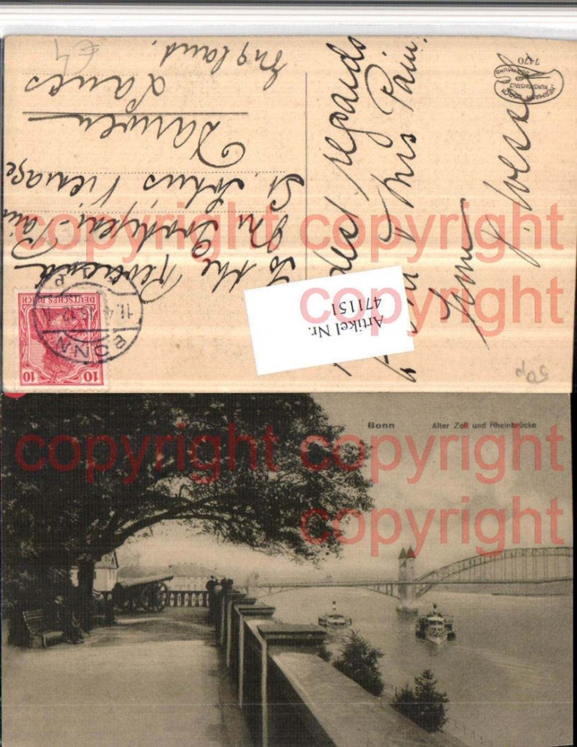 471151,Bonn am Rhein Alter Zoll u. Rheinbrücke Brücke