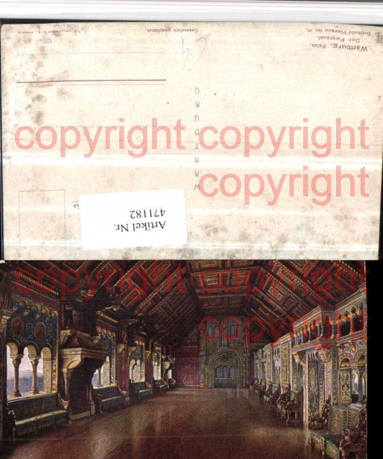 471182,Künstler AK Berthold Pierson Eisenach Wartburg Palas Festsaal