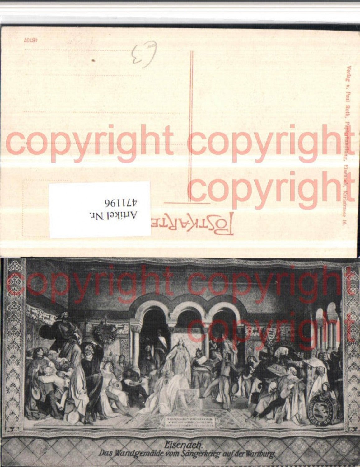 471196, Eisenach Wartburg mural of the Singers' Contest