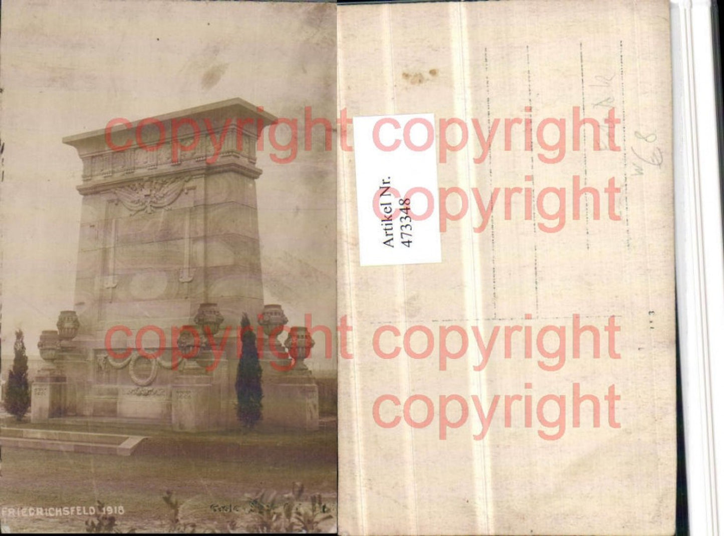 473348,Foto AK Friedrichsfeld b. Voerde Denkmal Ehrenmal