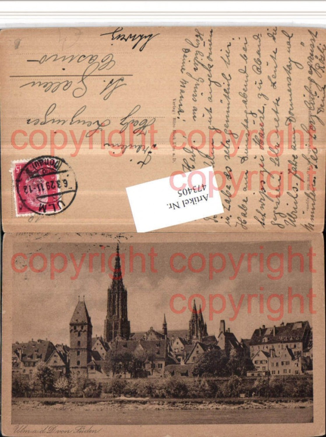 473405,Ulm an d. Donau Teilansicht Dom Kirche
