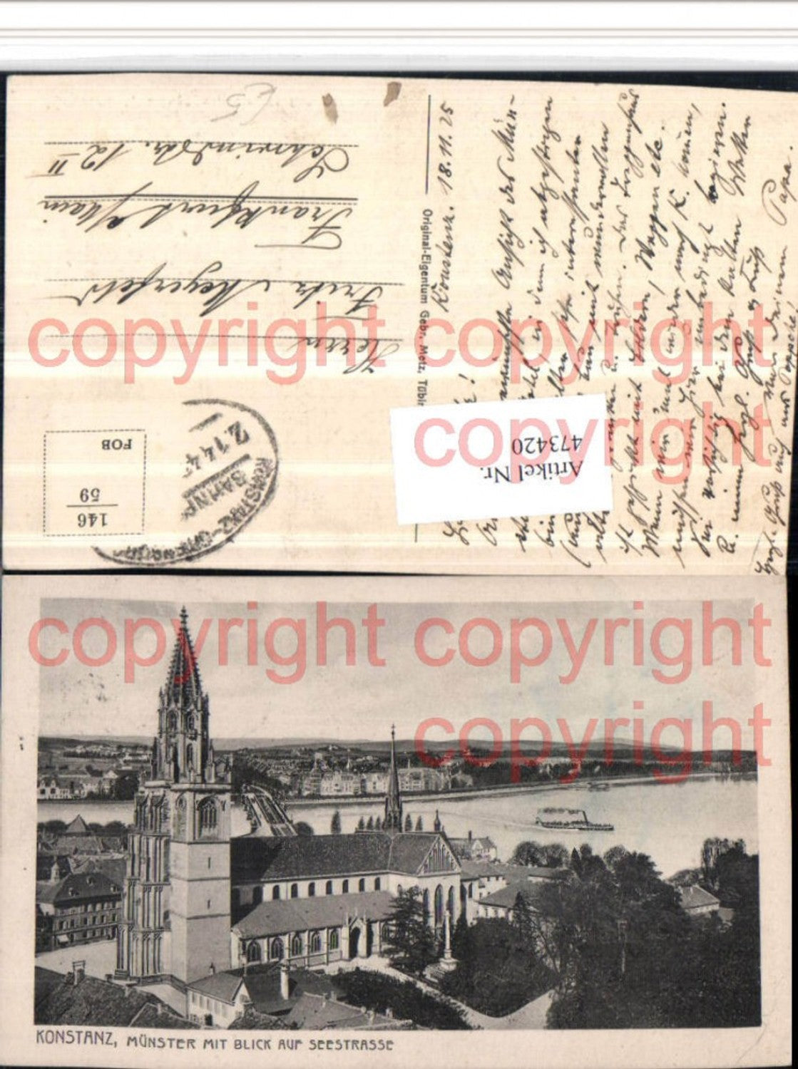 473420,Konstanz Münster Kirche m. Blick auf Seestraße