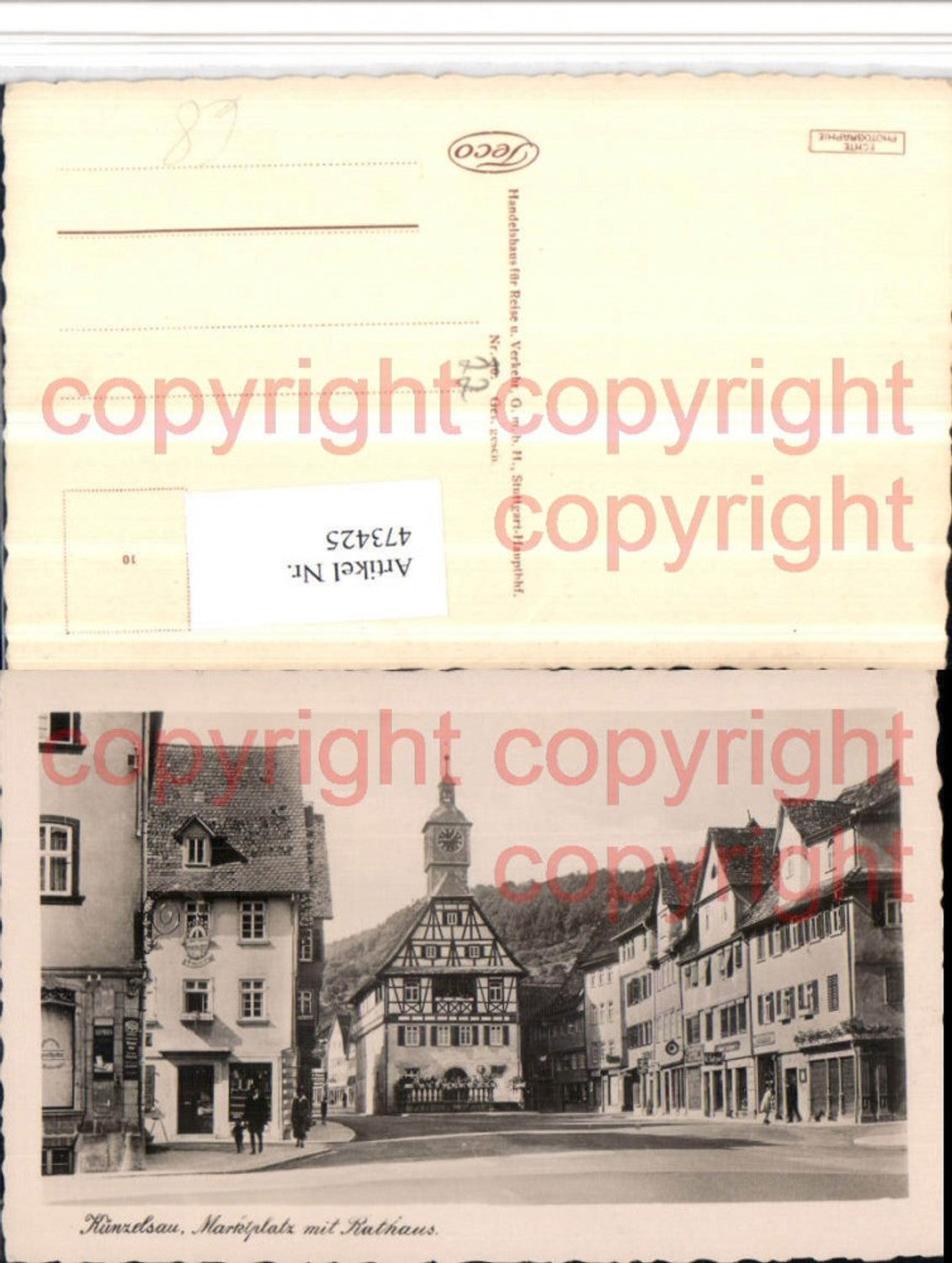 473425, Künzelsau Market Square with Town Hall
