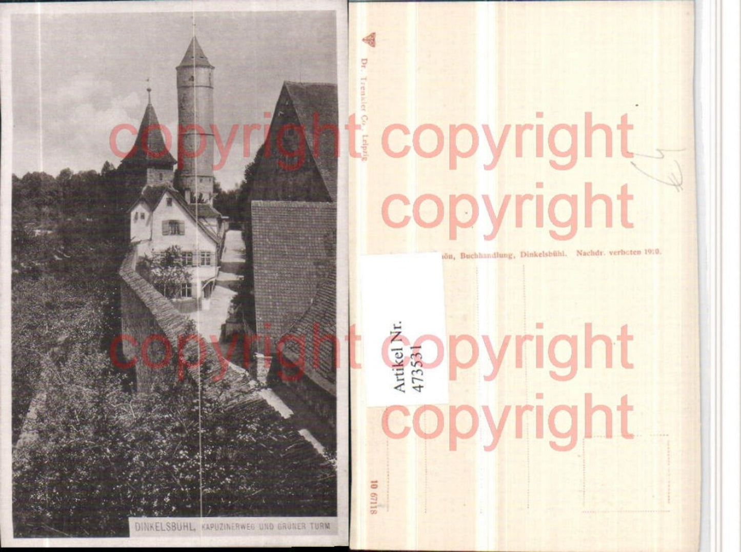 473531,Dinkelsbühl Kapuzinerweg u. Grüner Turm