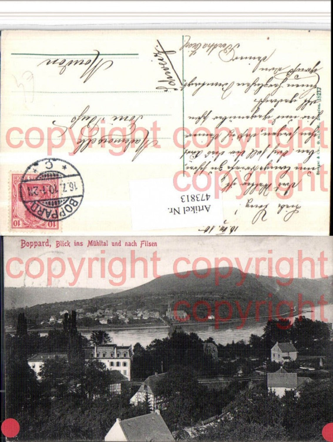 473813,Boppard am Rhein Blick ins Mühltal u. Nach Filsen