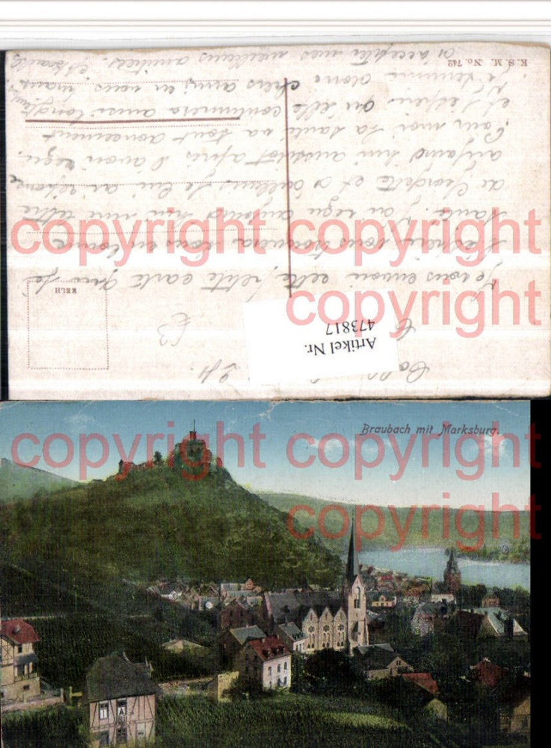 473817,Braubach Totale m. Marksburg am Rhein