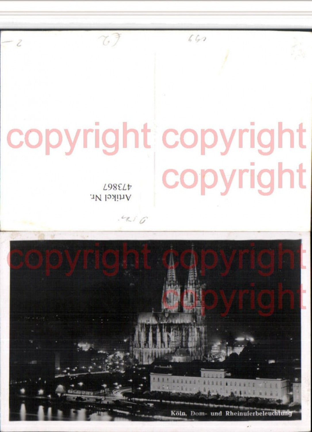 473867,Köln am Rhein Dom u. Rheinuferbeleuchtung