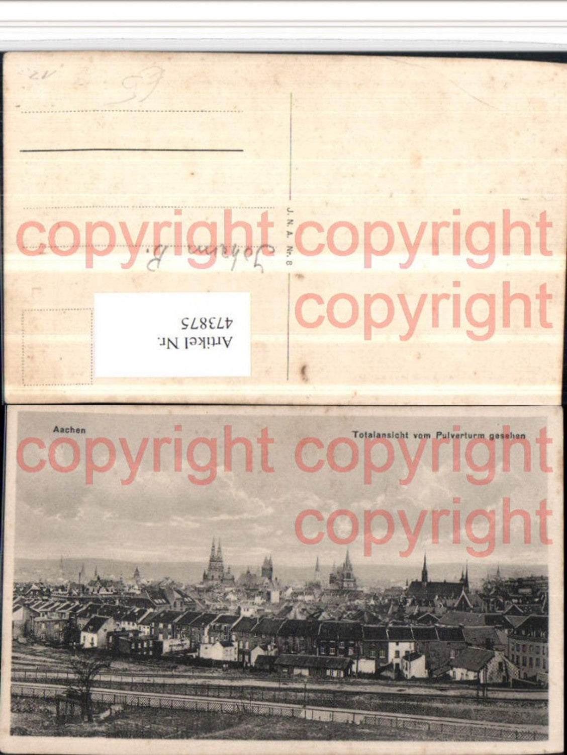 473875,Aachen Totale vom Pulverturm