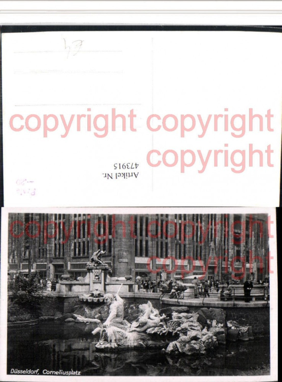 473915,Düsseldorf Corneliusplatz Brunnen