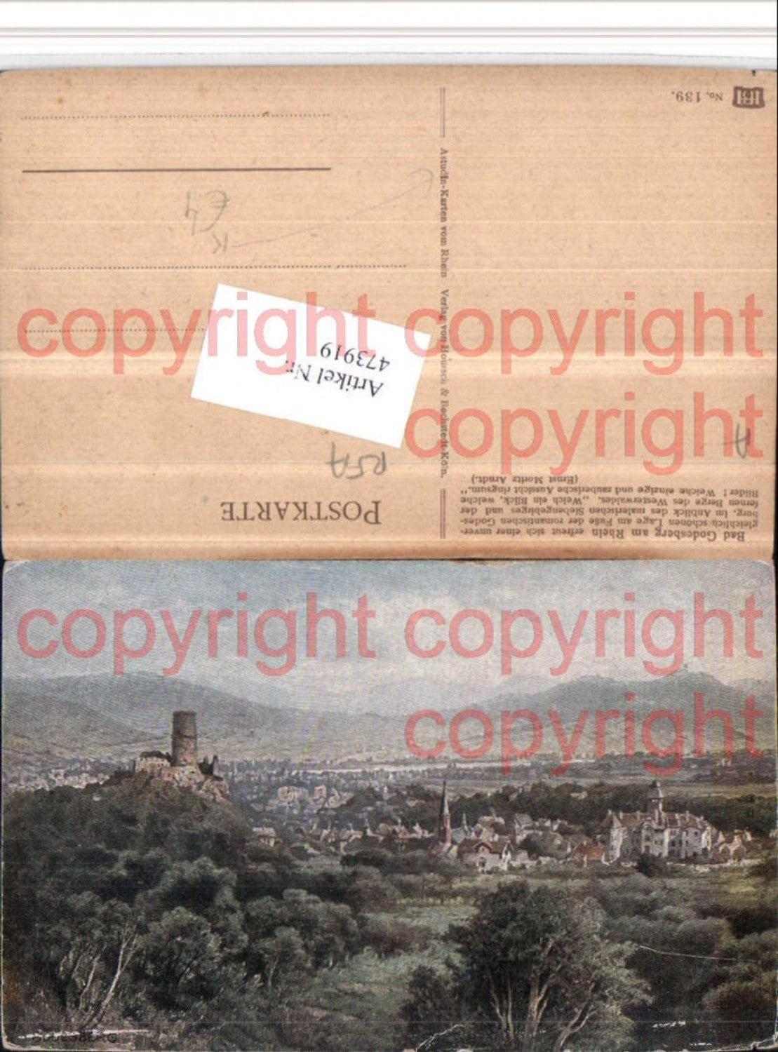 473919,Künstler AK Astudin Bonn Bad Godesberg am Rhein Totale