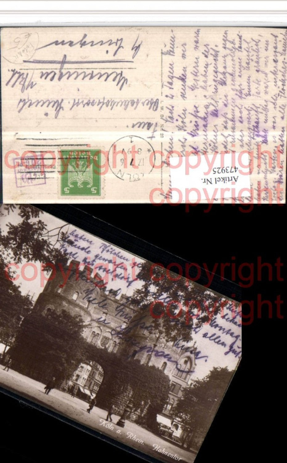 473925,Foto AK Köln am Rhein Hahnentor Tor