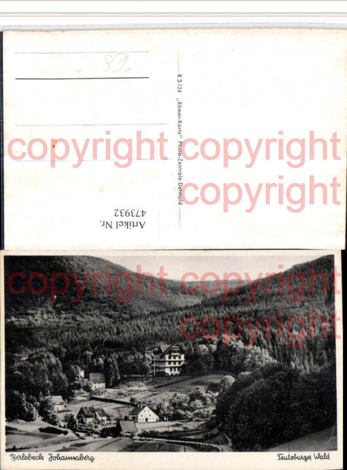 473932,Teutoburger Wald Berlebeck Johannaberg b. Detmold