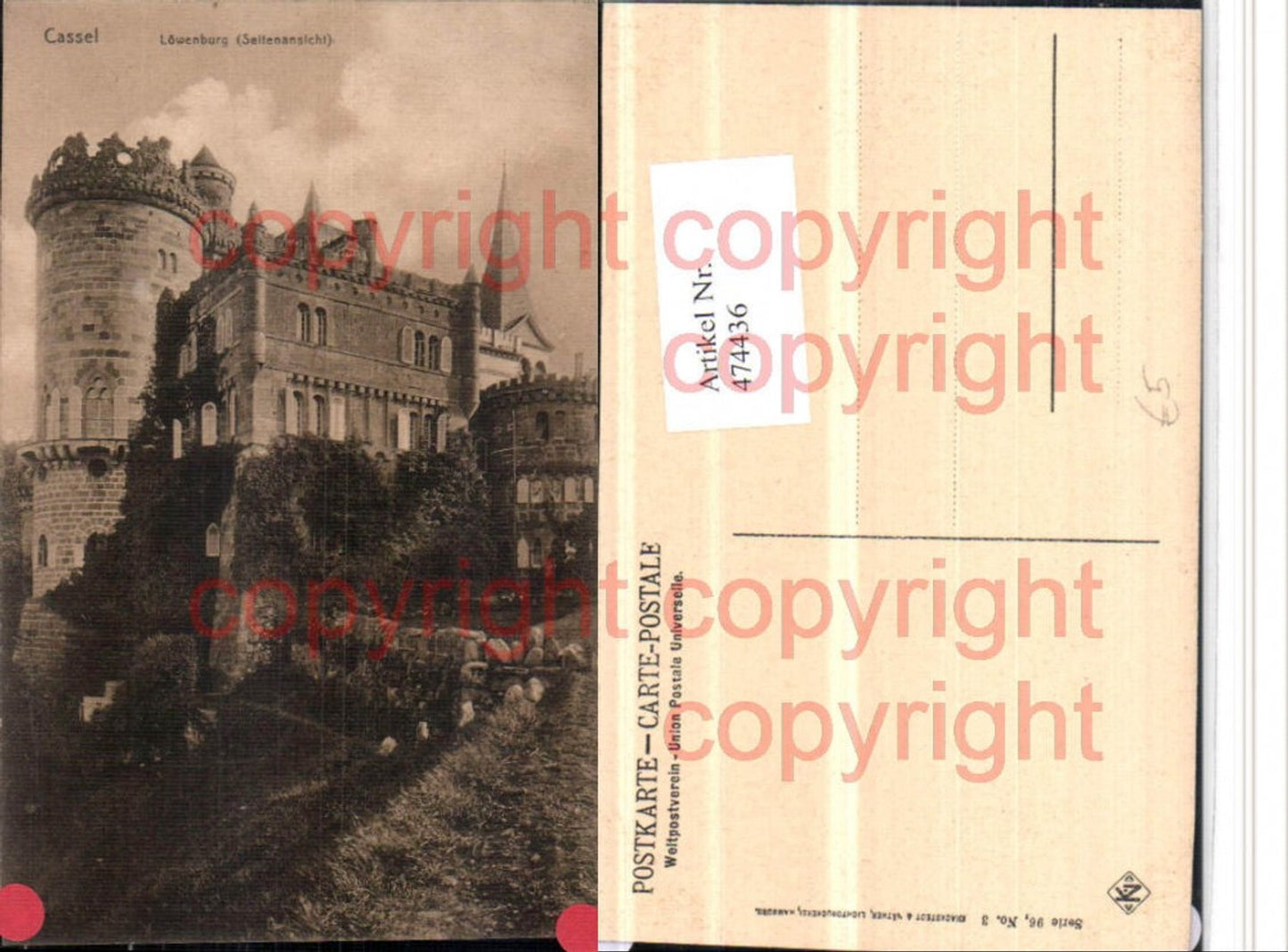 474436,Cassel Kassel Löwenburg