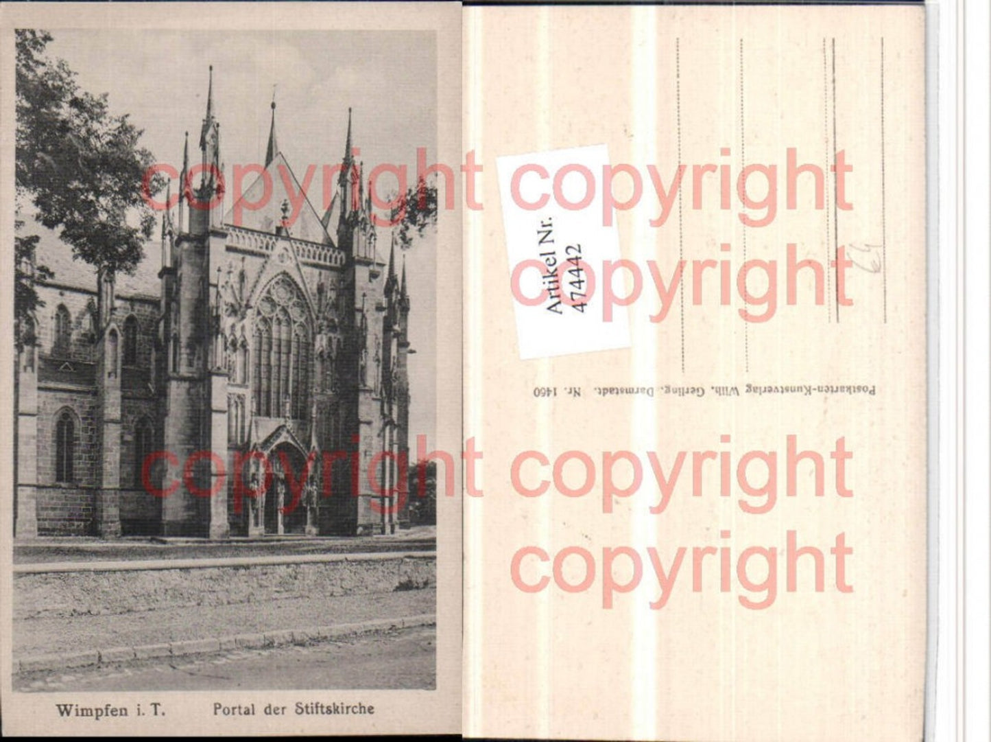 474442,Wimpfen im Tal Portal der Stiftskirche Kirche