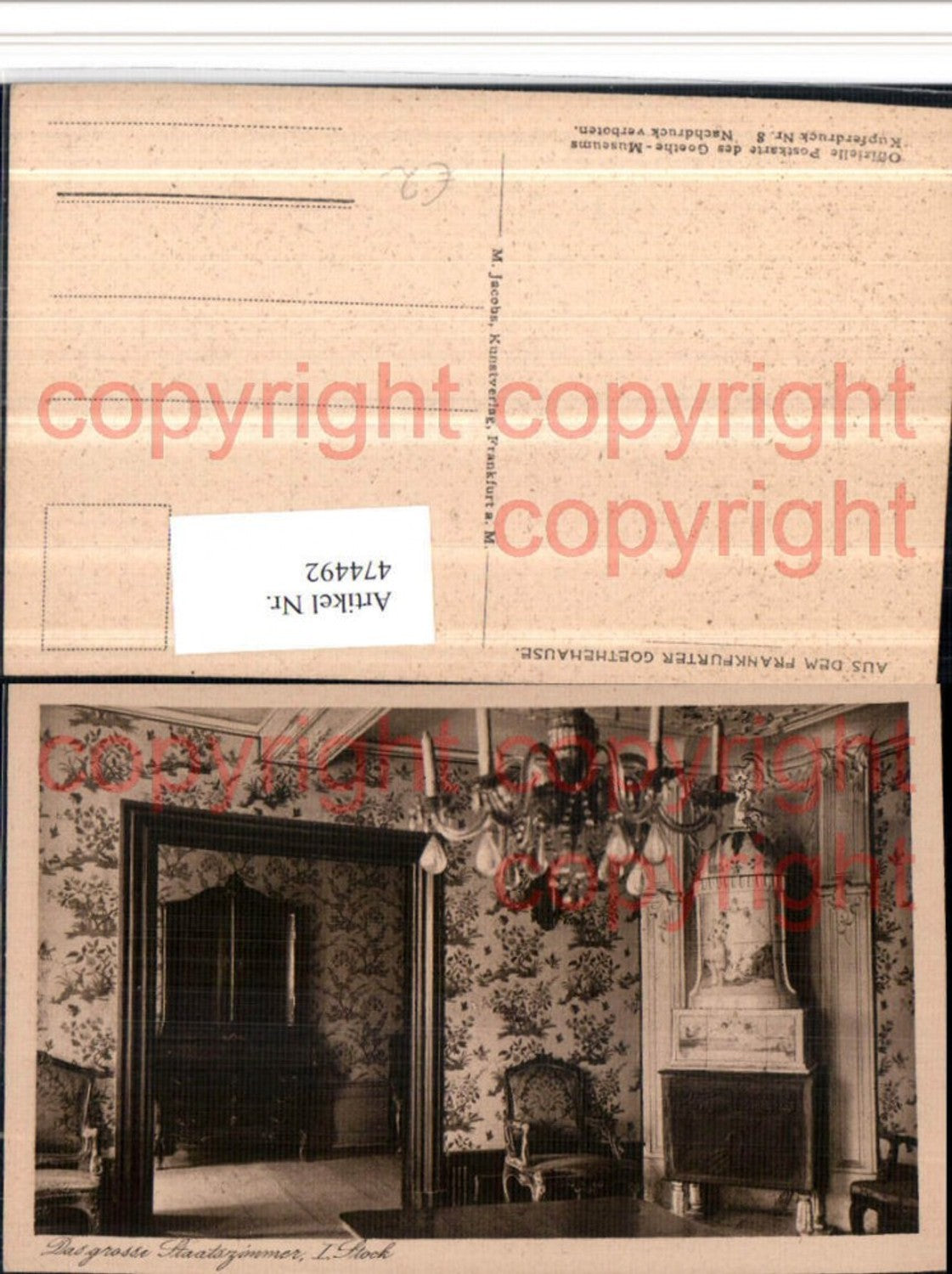 474492,Frankfurt am Main Goethehaus Staatszimmer Innenansicht