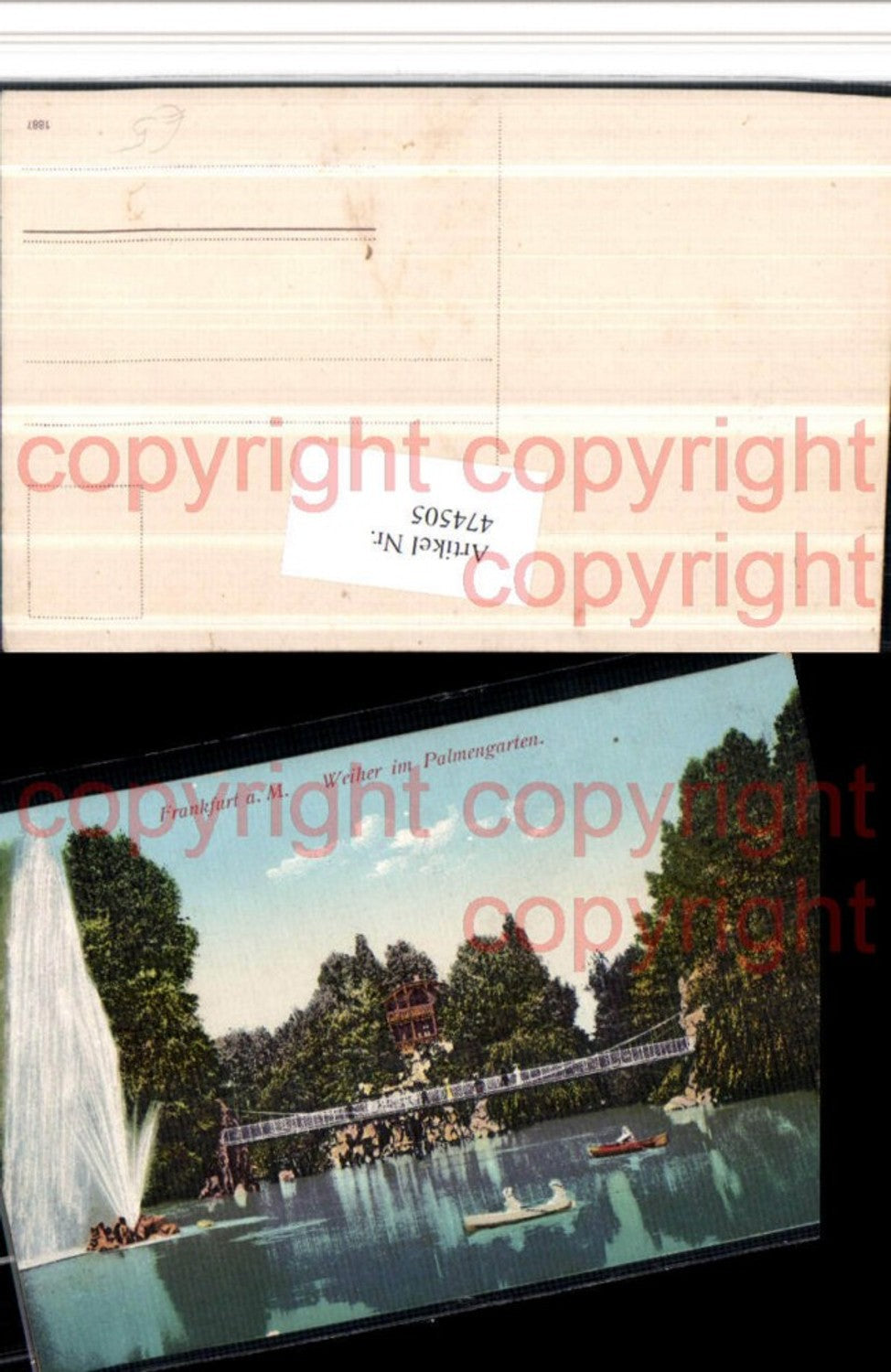 474505,Frankfurt am Main Weiher im Palmengarten Fontäne