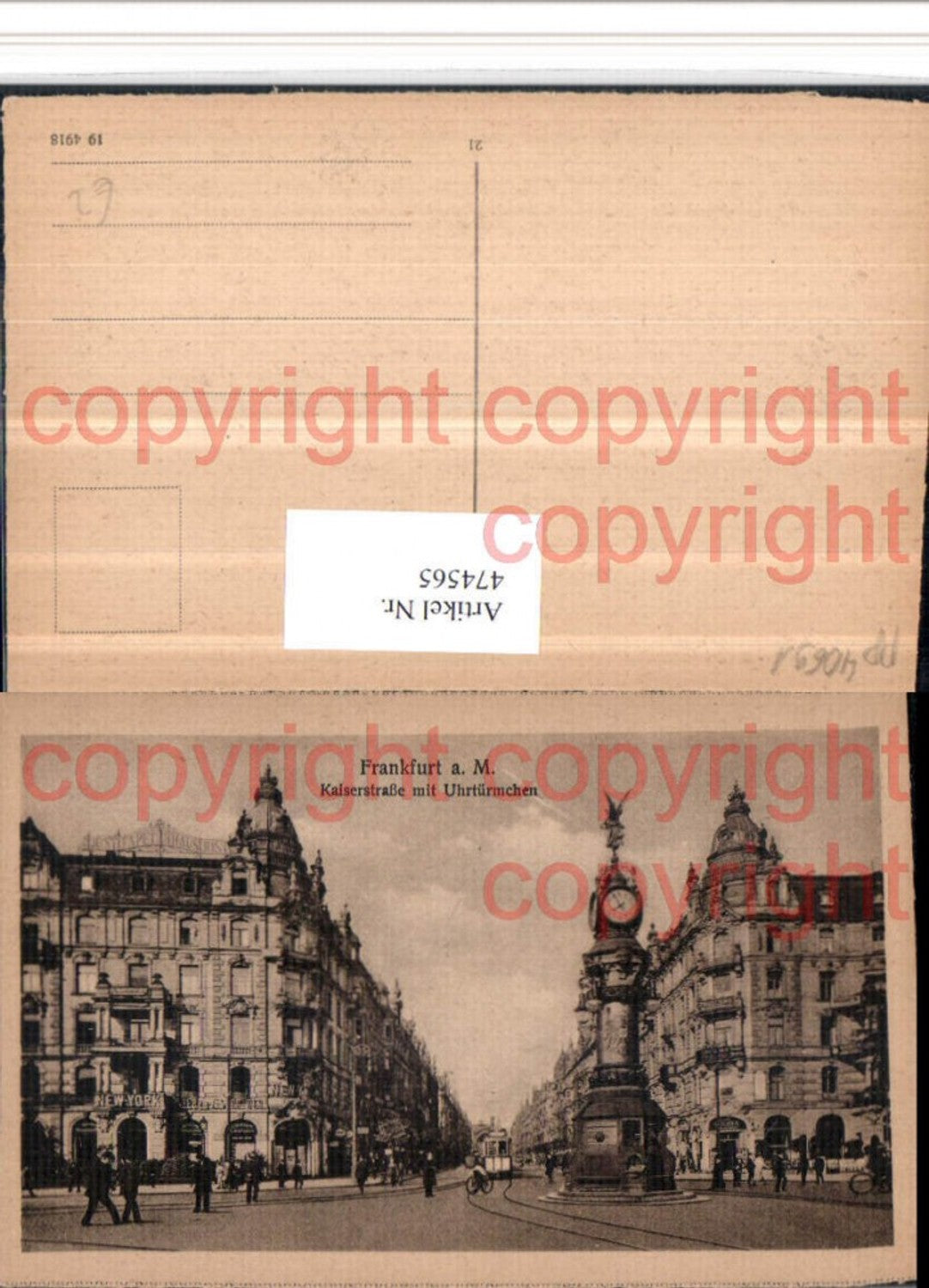 474565,Frankfurt am Main Kaiserstraße m. Uhrtürmchen