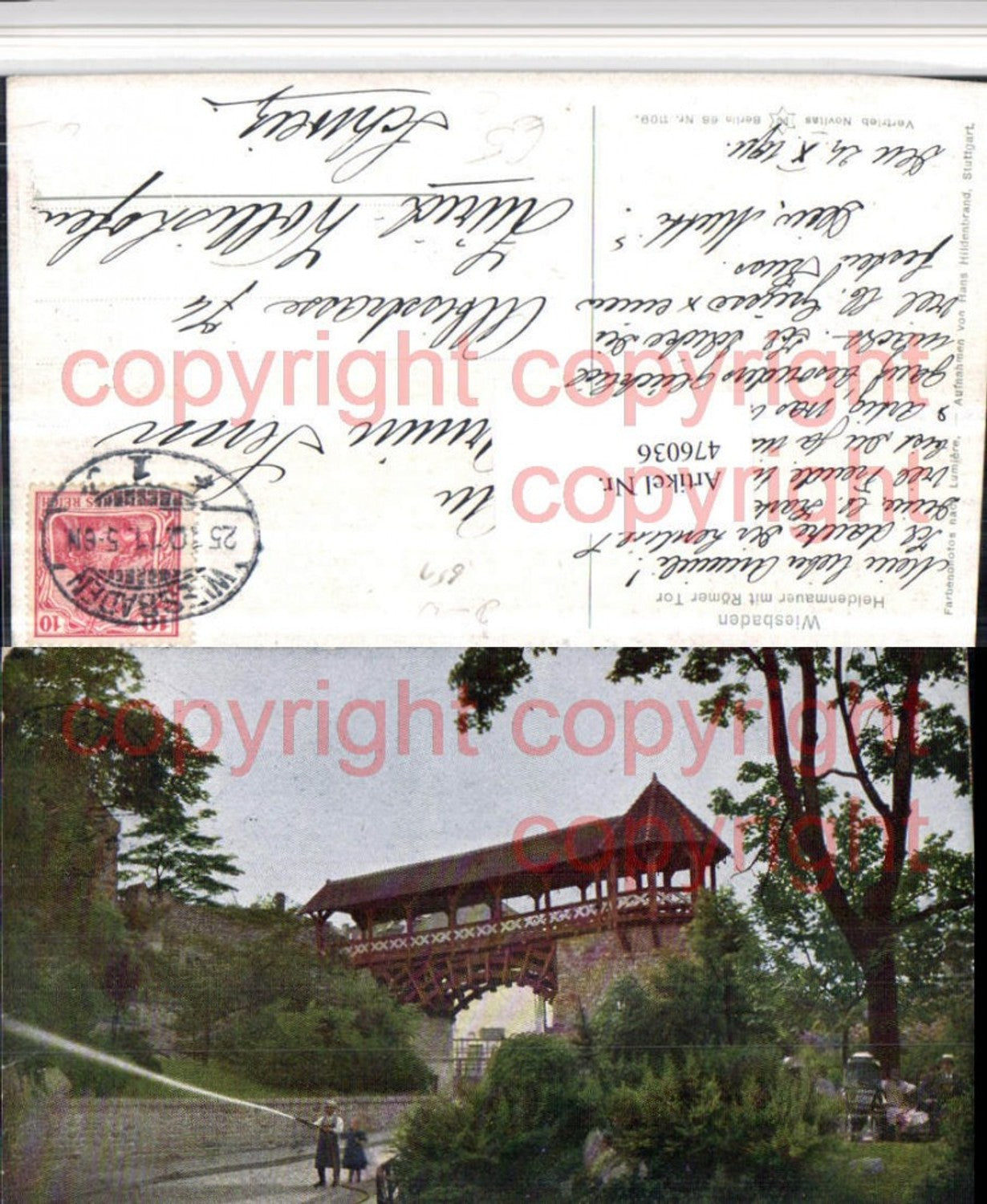 476036,Wiesbaden Heidenmauer m. Römer Tor