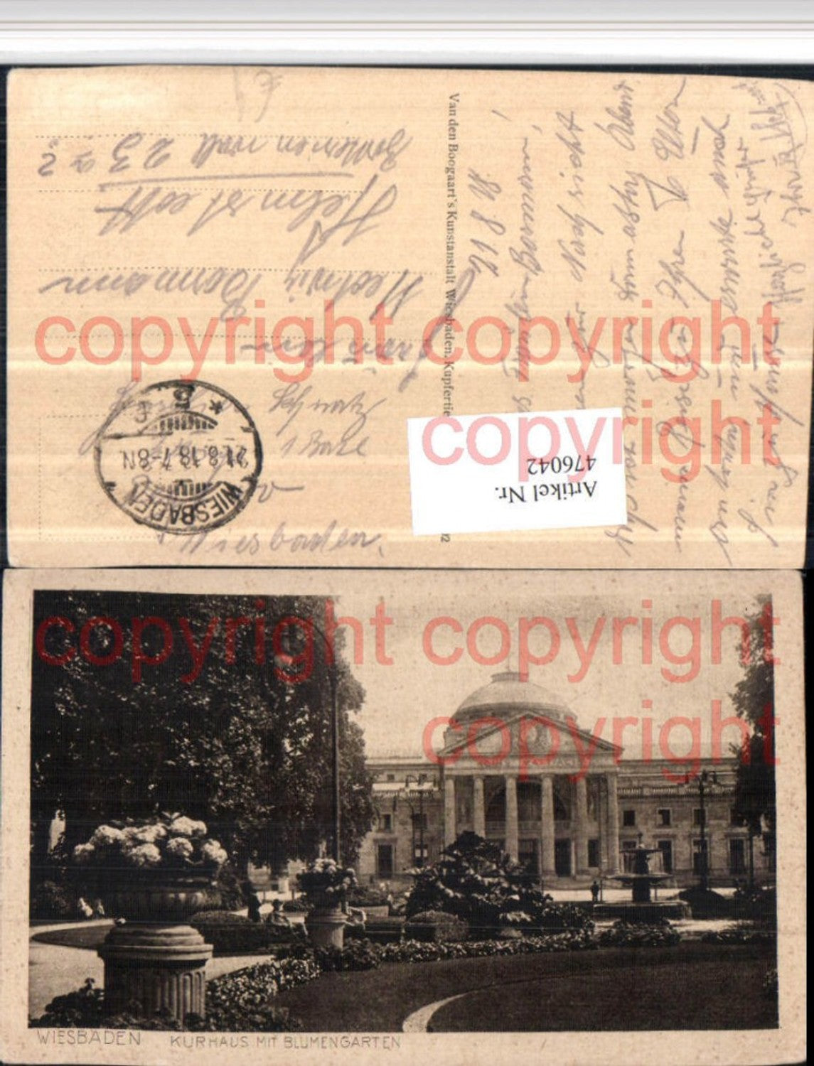 476042,Wiesbaden Kurhaus m. Blumengarten