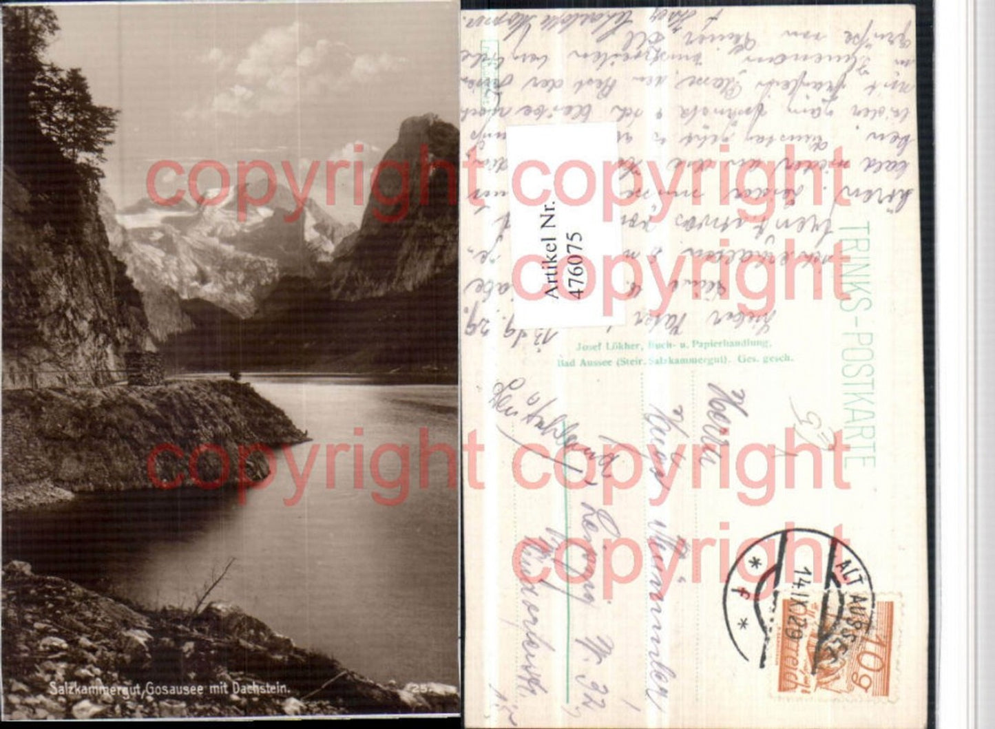 476075,Gosausee See b. Gosau m. Dachstein Bergkulisse pub Trinks 25