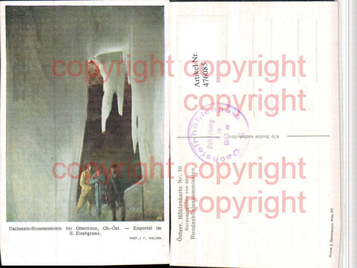 476085,Dachstein-Rieseneishöhle b. Obertraun Eisportal im Eisabgrund