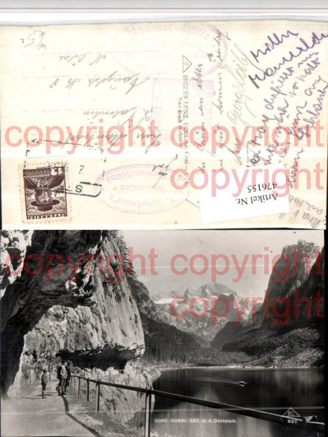 476155,Vorderer Gosausee See b. Gosau m. Dachstein Bergkulisse