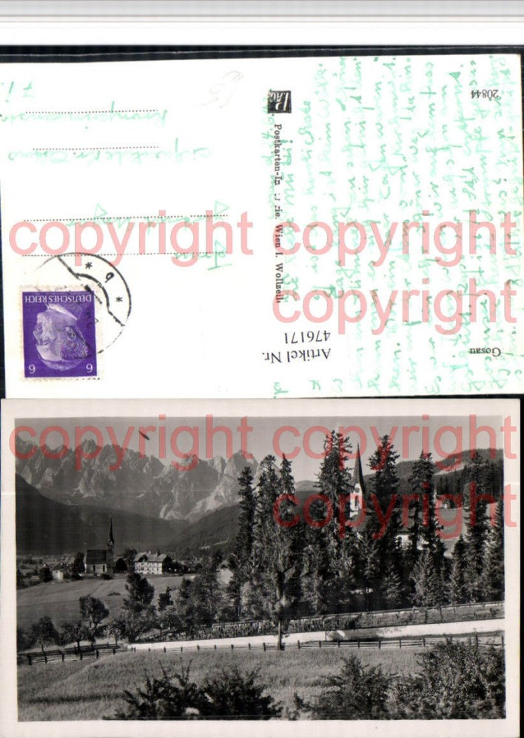 476171,Gosau Teilansicht Bergkulisse