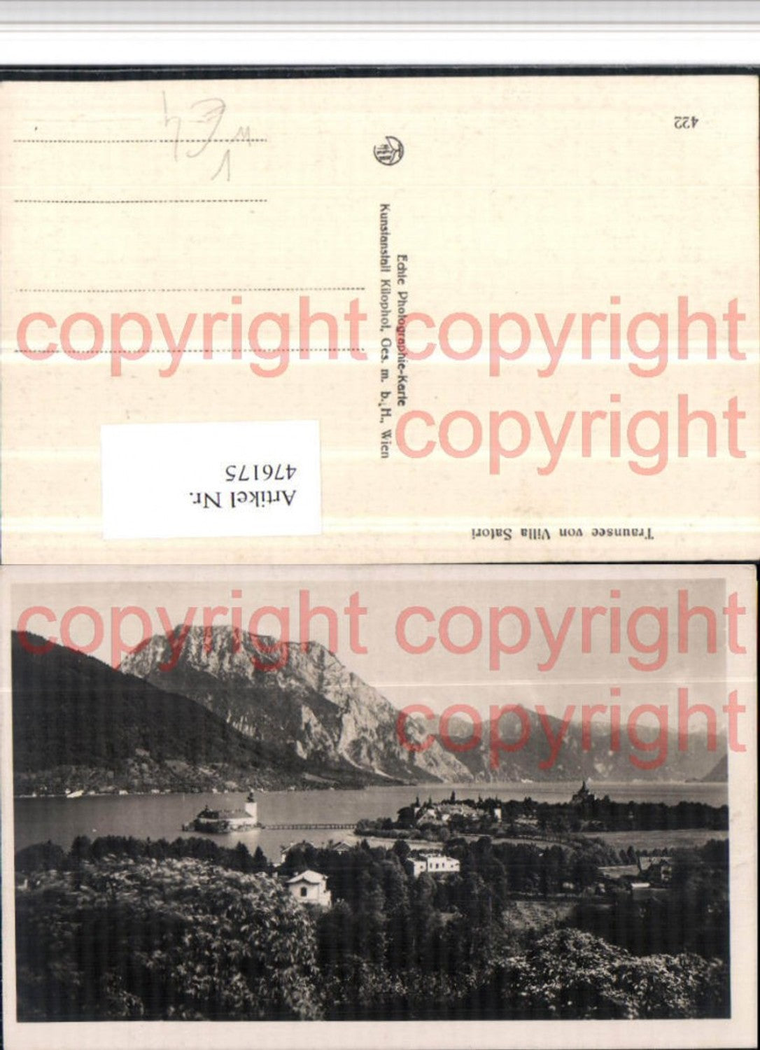 476175,Gmunden Traunsee See von Villa Satori m. Schloss Ort pub Kilophot 422