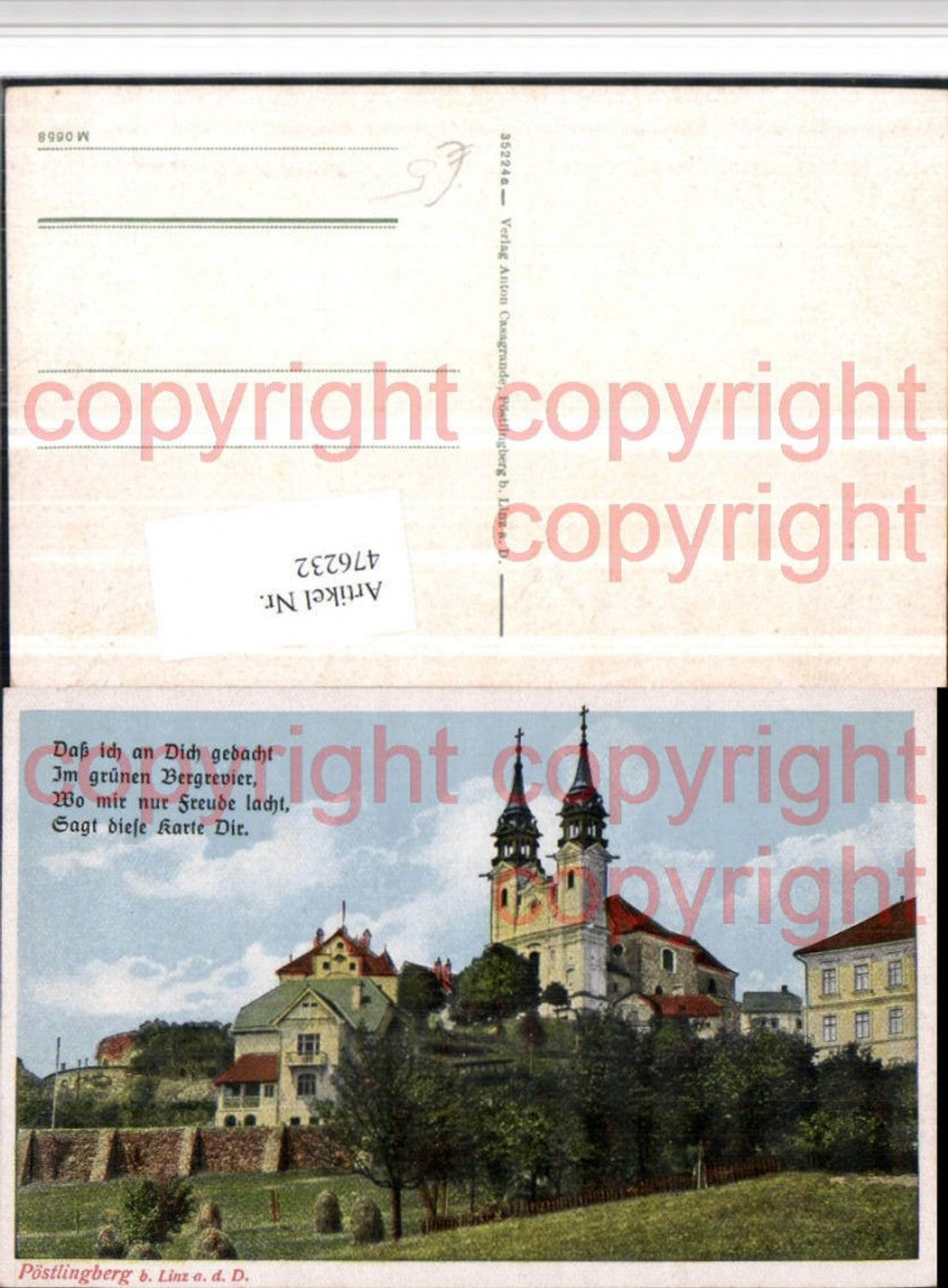 476232,Linz an d. Donau Pöstlingberg Kirche Spruch