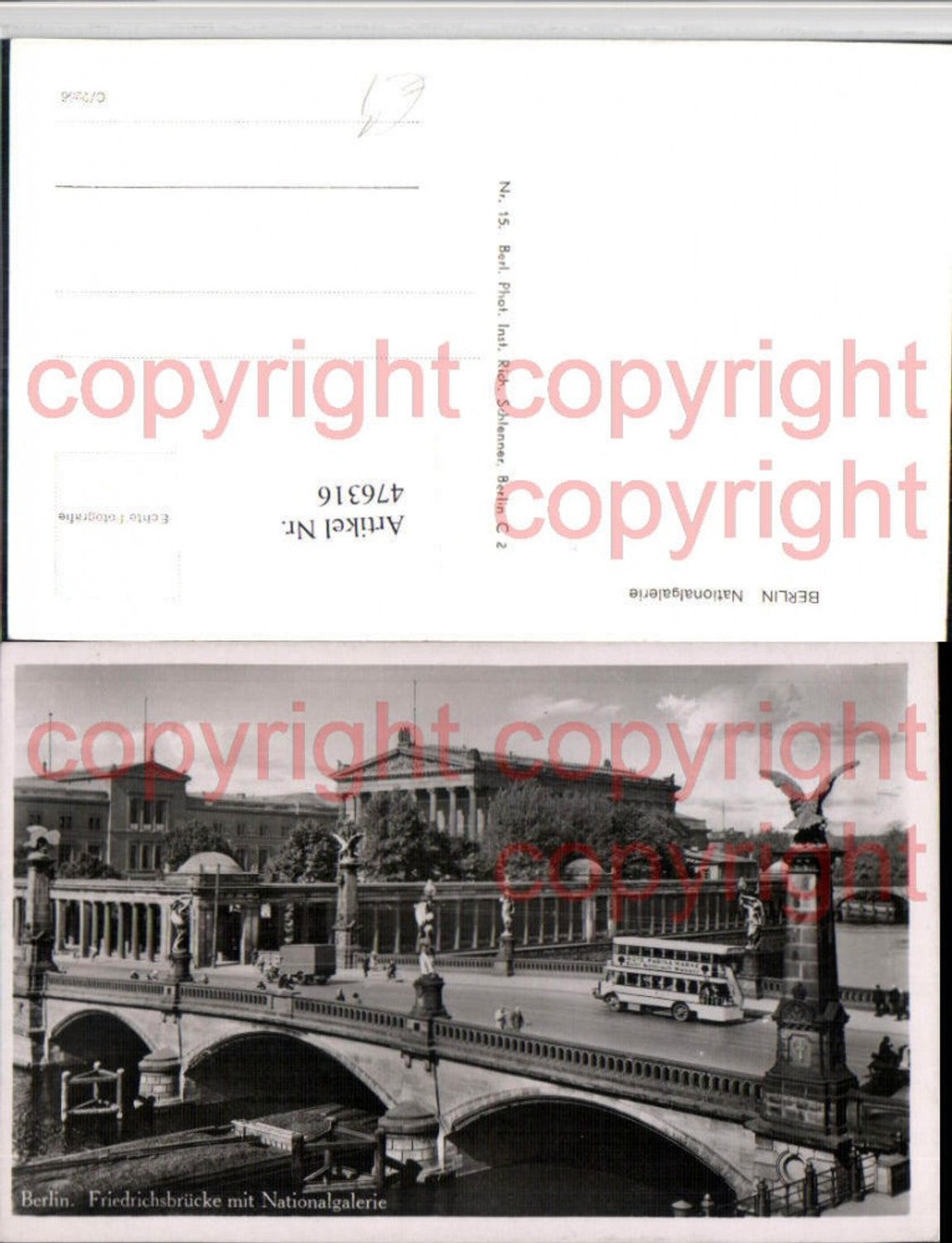 476316,Berlin Friedrichsbrücke Brücke m. Nationalgalerie