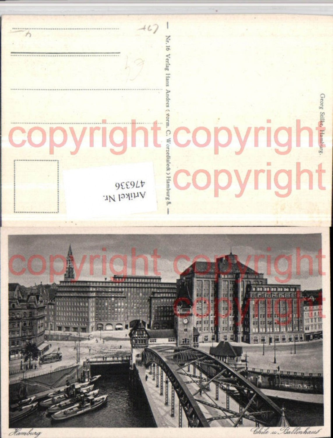 476336,Hamburg Chile u. Ballinhaus Brücke