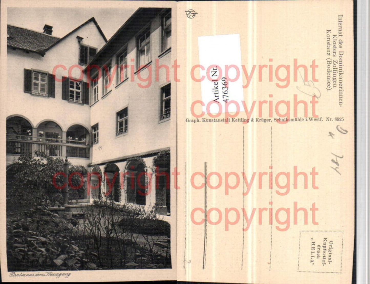 476369,Konstanz am Bodensee Kloster Zoffingen Kreuzgang Arkaden