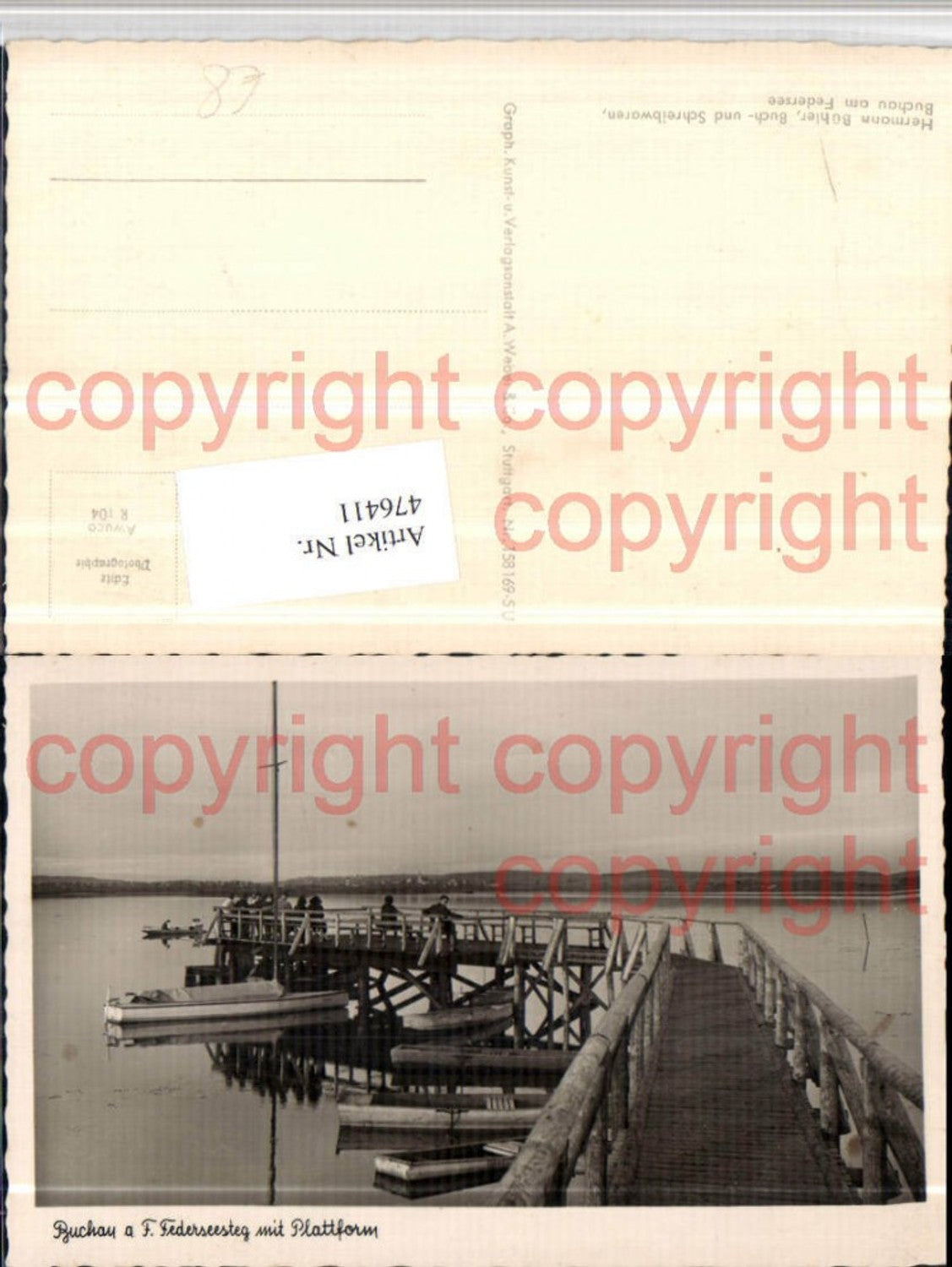 476411,Buchau am Federsee Steg m. Plattform Boote