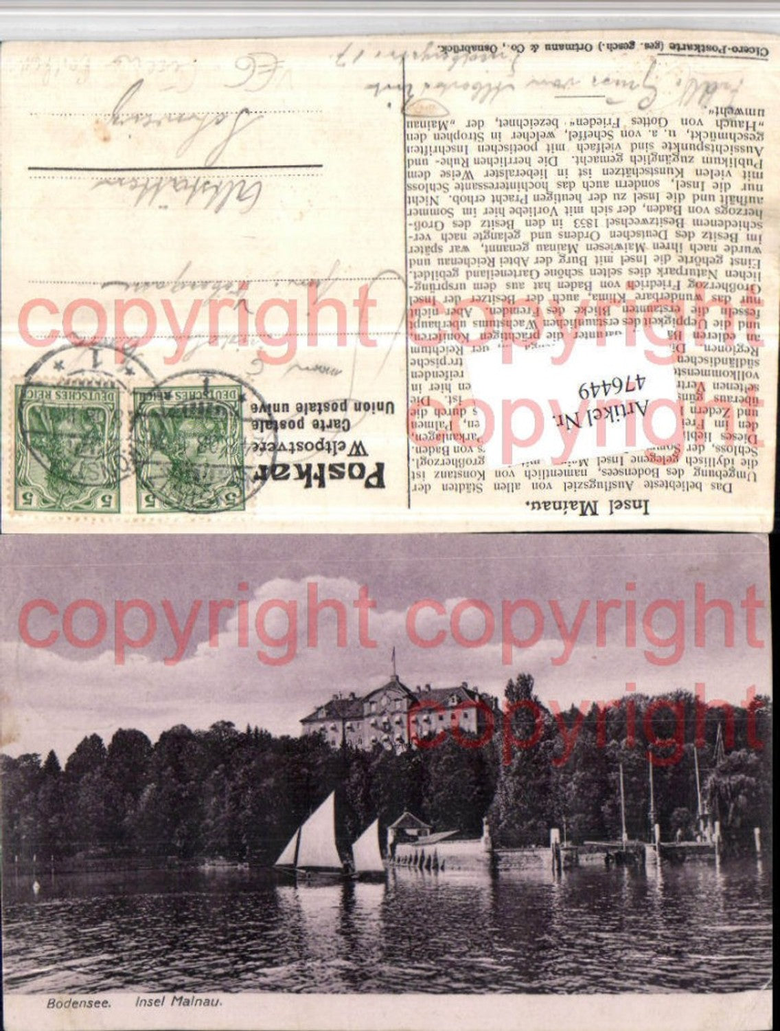 476449,Insel Mainau b. Konstanz am Bodensee pub Cicero Postkarte