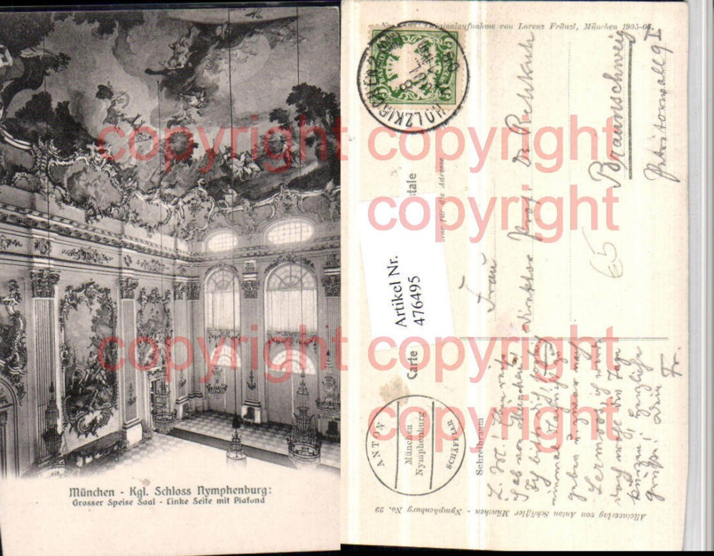 476495,München Schloss Nymphenburg Großer Speisesaal