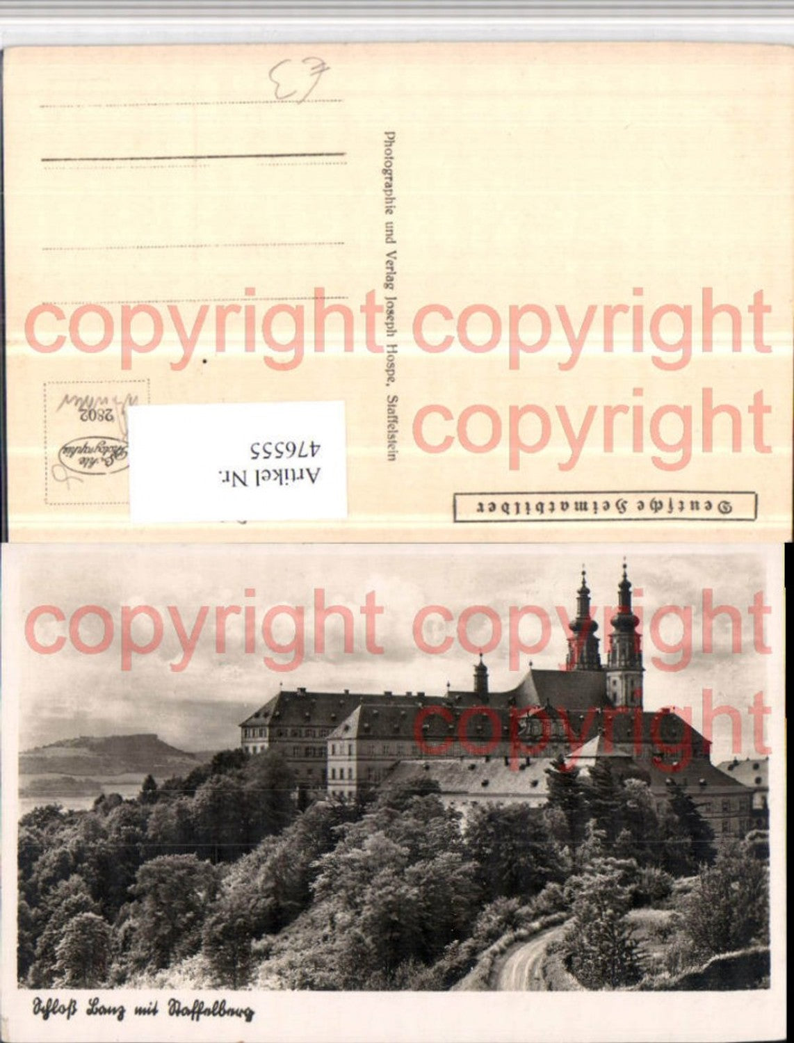 476555,Schloss Kloster Banz m. Staffelberg b. Bad Staffelstein