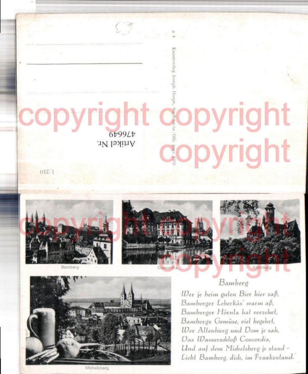 476649,Bamberg Totale Concorida Michelsberg Altenburg Mehrbildkarte