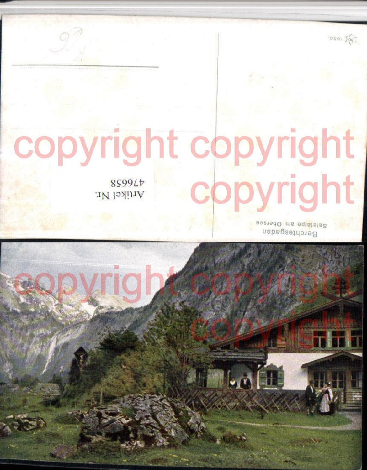 476658,Künstler AK Berchtesgaden Saletalpe am Obersee Bergkulisse