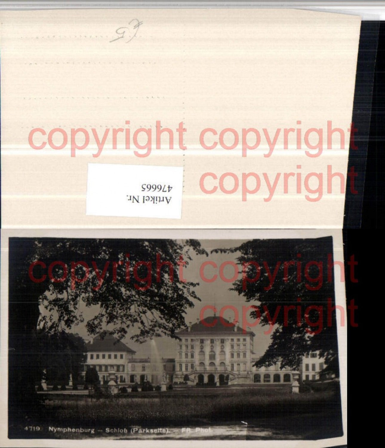476665,München Nymphenburg Schloss Parkseite Fontäne
