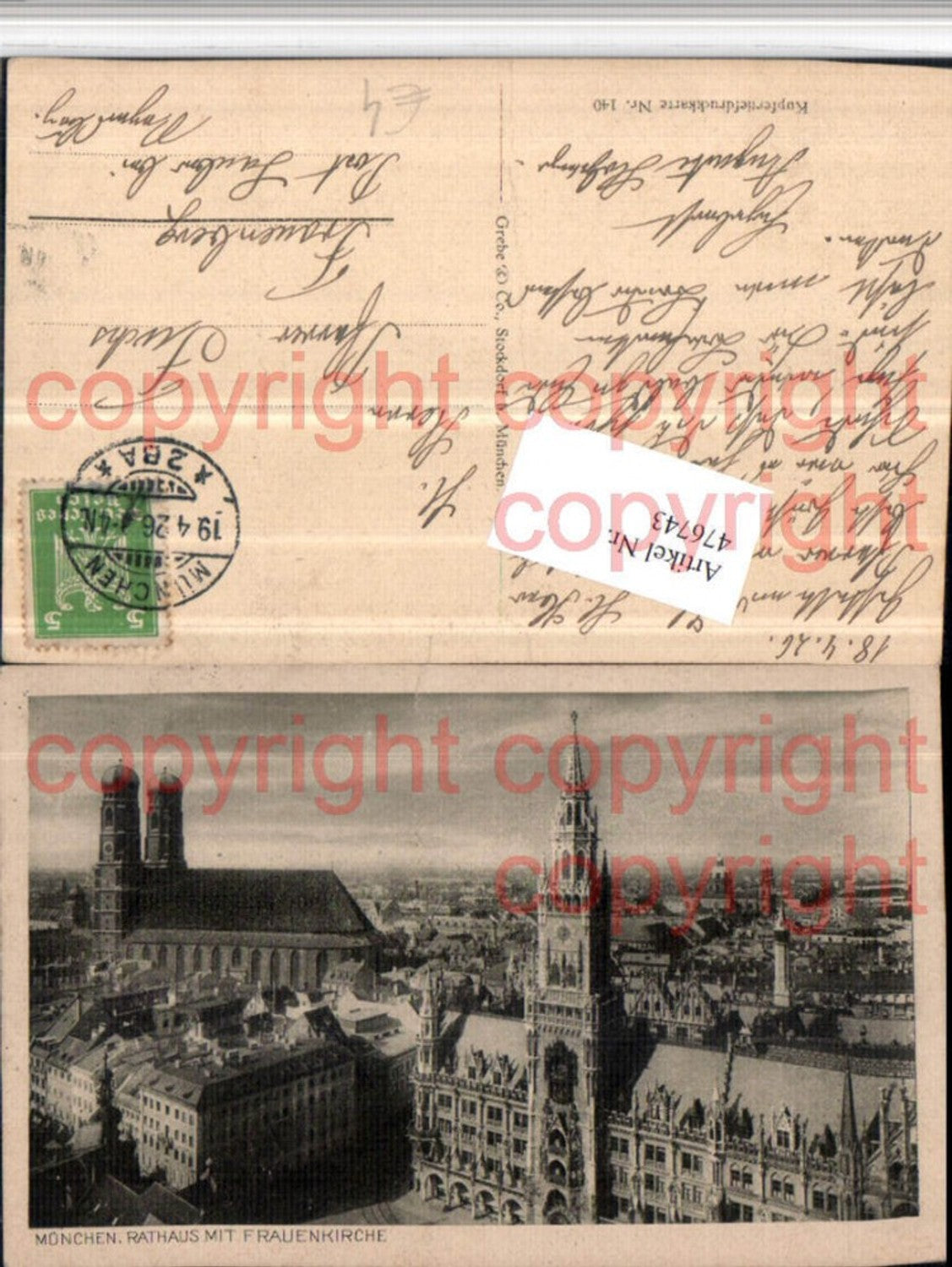 476743, Munich Town Hall with Frauenkirche Church