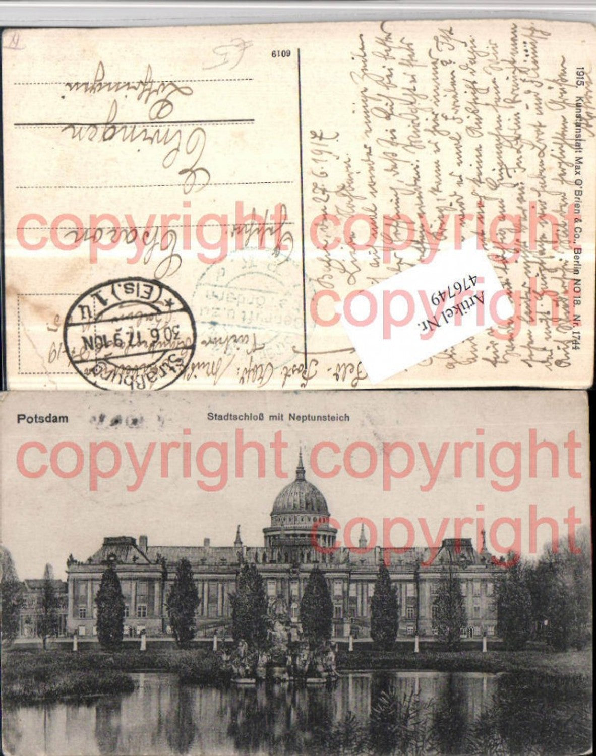 476749, Potsdam City Palace, Palace with Neptune Pond