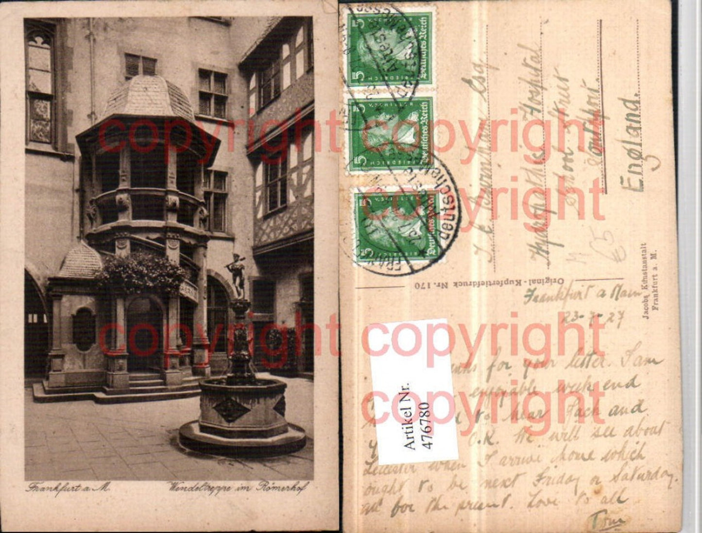 476780,Frankfurt am Main Wendeltreppe im Römerhof Brunnen