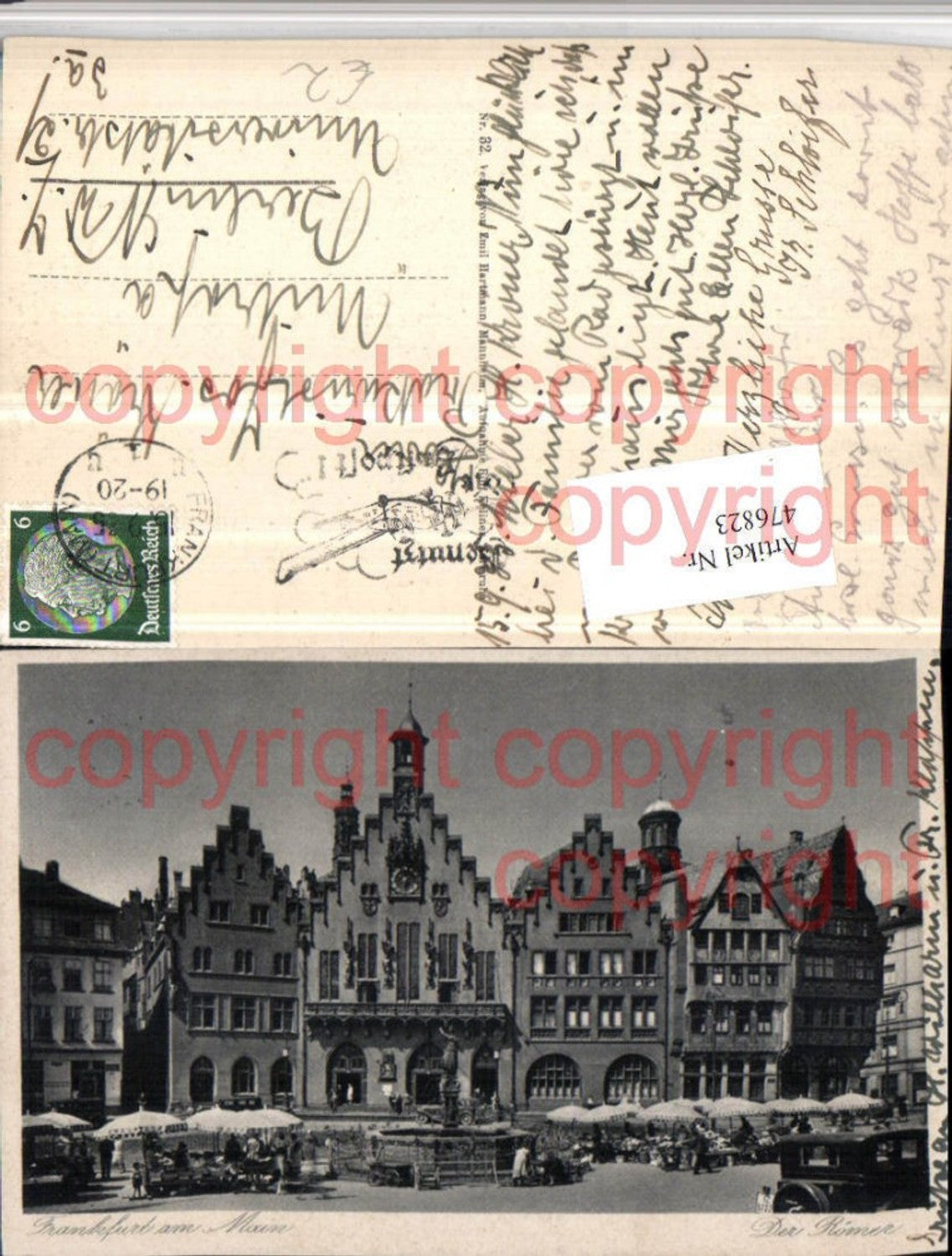476823,Frankfurt am Main Römer Häuser Brunnen Markt