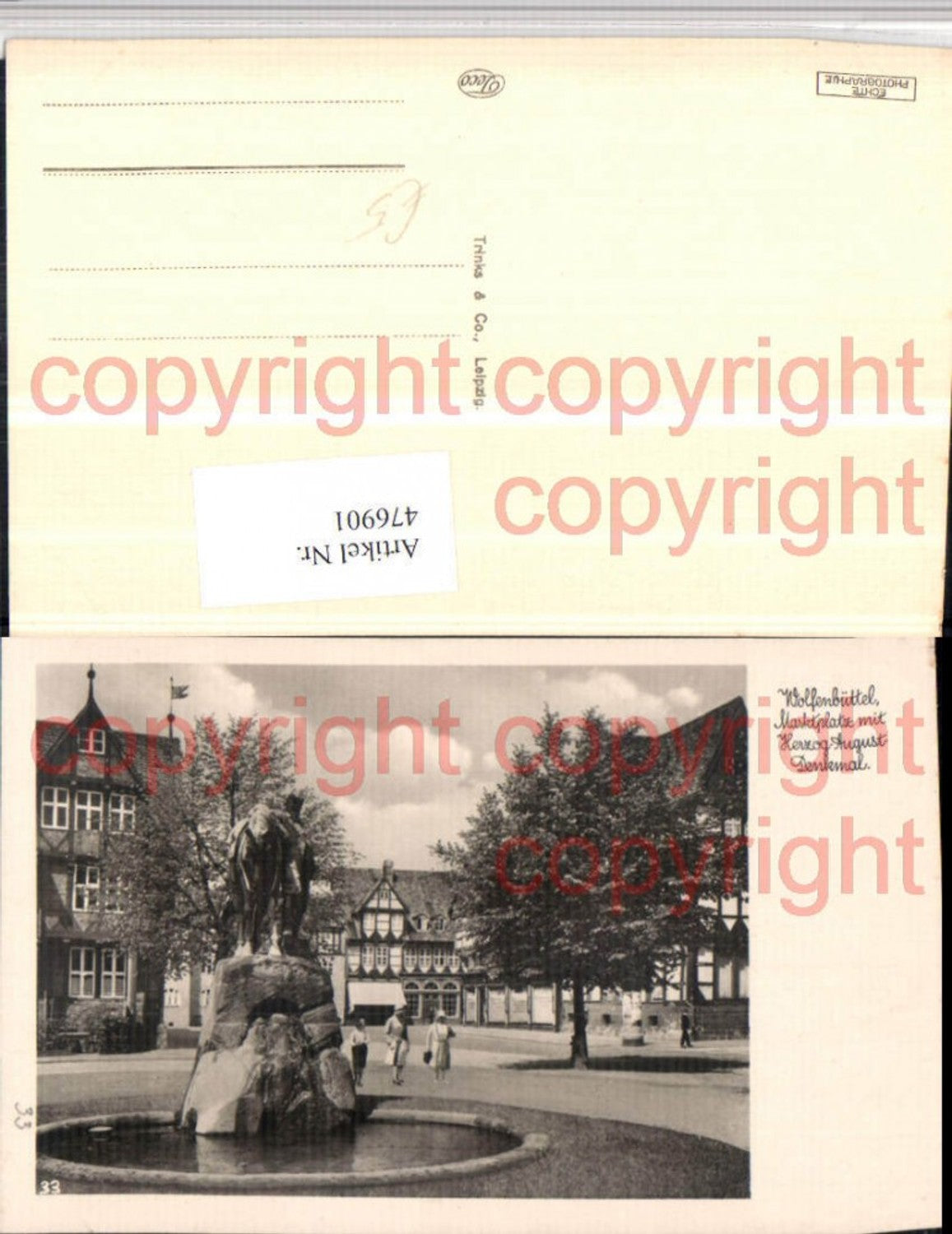 476901,Wolfenbüttel Marktplatz m. Herzog-August-Denkmal