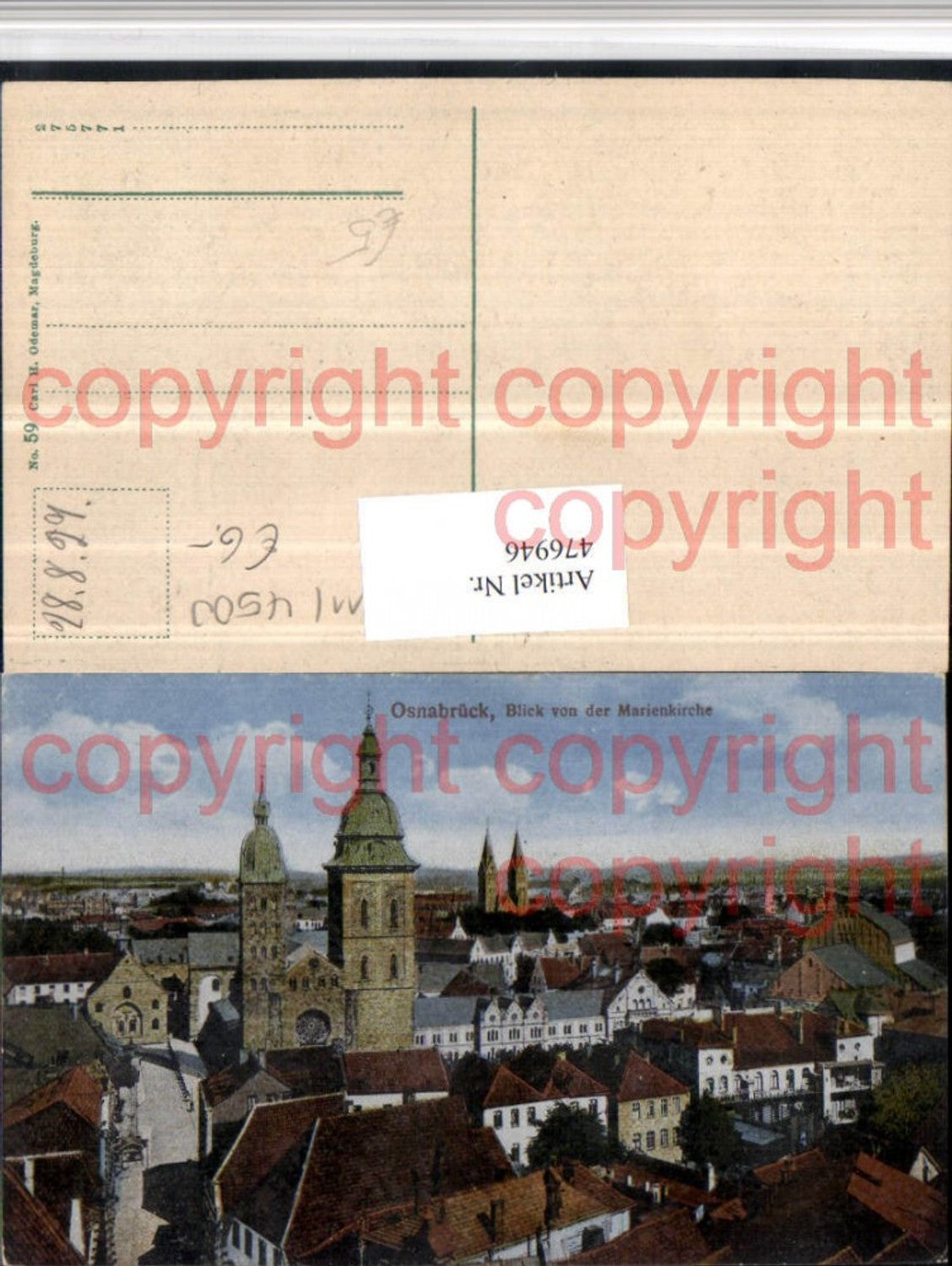 476946,Osnabrück Teilansicht von d. Marienkirche