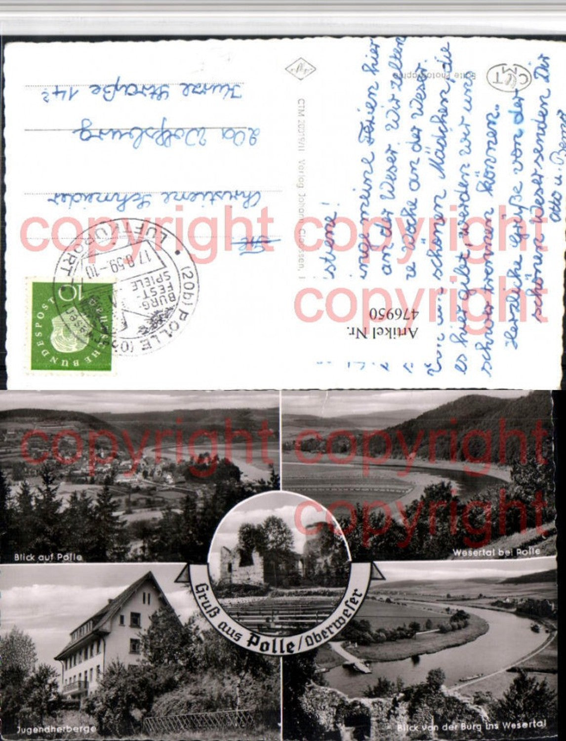 476950,Polle an d. Oberweser Totale Jugendherberge Burg Mehrbildkarte