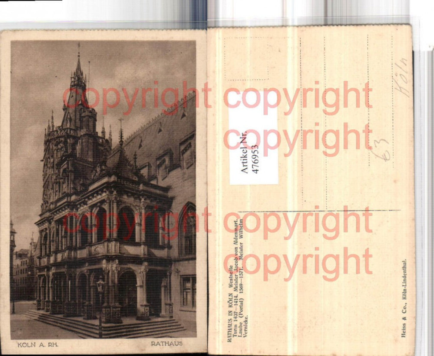 476953,Köln am Rhein Rathaus